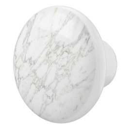 White Gold Marble Minimalist Elegant Luxury Style Keramikknauf