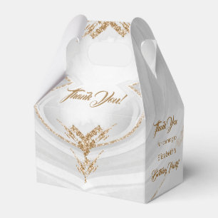 White Gold Marmor Vielen Dank für Ihre Geburtstags Geschenkschachtel