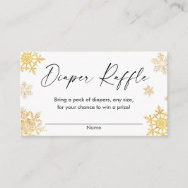 White Gold Schneeflocken Weihnachts-Gewinnkarten Begleitkarte