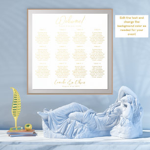 White Gold Seating Chart 12 Tabelle Real Foil Foliendrucke