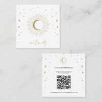 White & Gold Stars Celestial Sunburst Moon Wedding