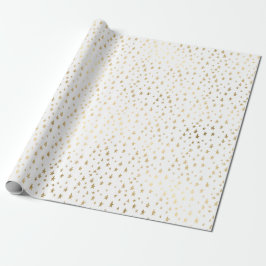 White Gold Stars Confetti Confetti Geschenkpapier
