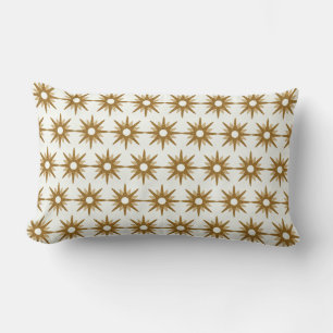 White & Gold Sternexplosion Muster Lendenkissen