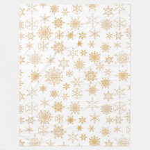 White & Gold Weihnachten Snowflake Muster Winter