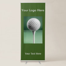 White Golf Ball auf dem T-Shirt Retractable Banner