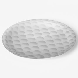 White Golf Ball Muster Pappteller