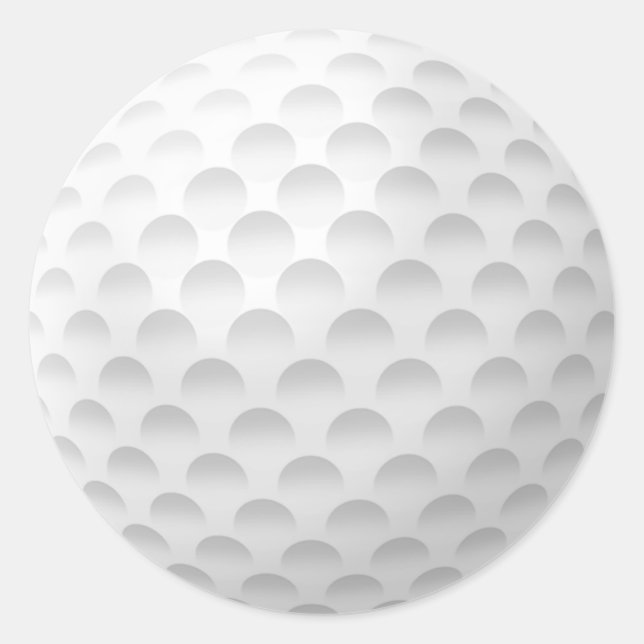 White Golf Ball Muster Runder Aufkleber (Vorderseite)