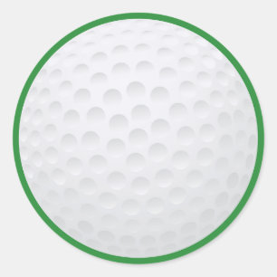 White Golf Ball Runder Aufkleber