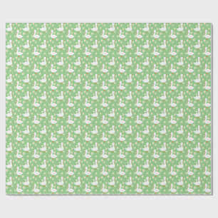 White Goose and Daisises Danke, Green Geschenkpapier