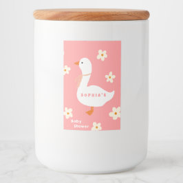 White Gose and Daisies Baby Shower Lebensmitteletikett