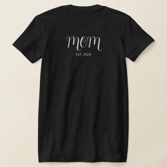 White Graceful Script Established Mom T-Shirt (AblageHinten)