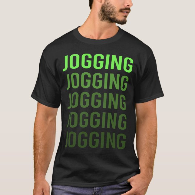 White Gradient Joggen Jog Jogger T-Shirt (Vorderseite)
