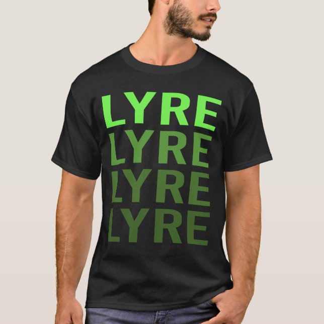 White Gradient Lyre T-Shirt (Vorderseite)