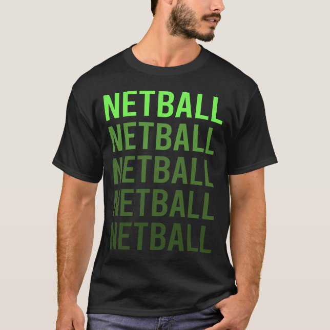 White Gradient Netball T-Shirt (Vorderseite)