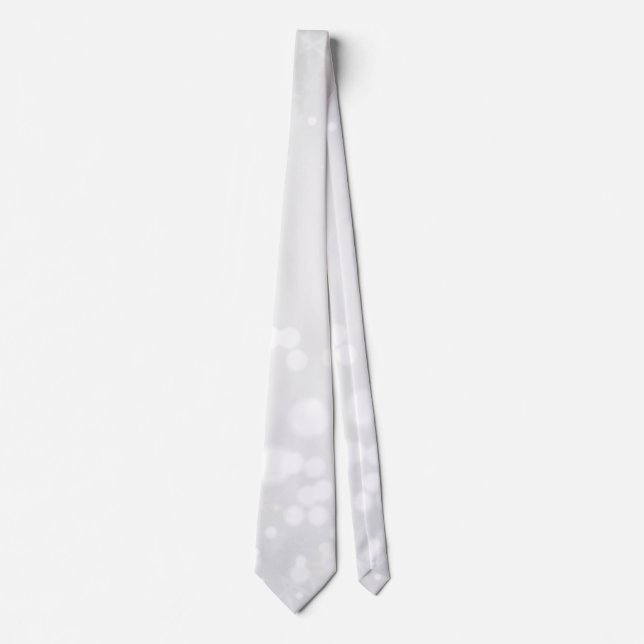 White Gradient Snowflake Neck Tie Krawatte (Vorderseite)