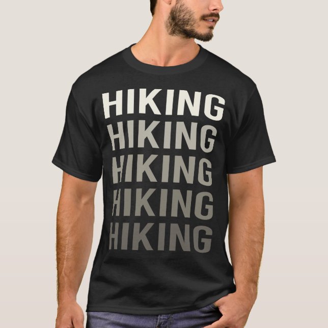 White Gradient Wanderung Wanderung T-Shirt (Vorderseite)