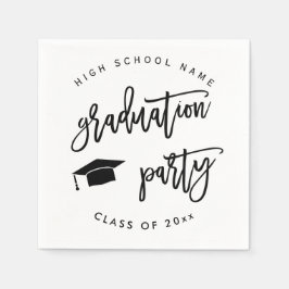 White Graduation Party Class of Cocktail Serviette