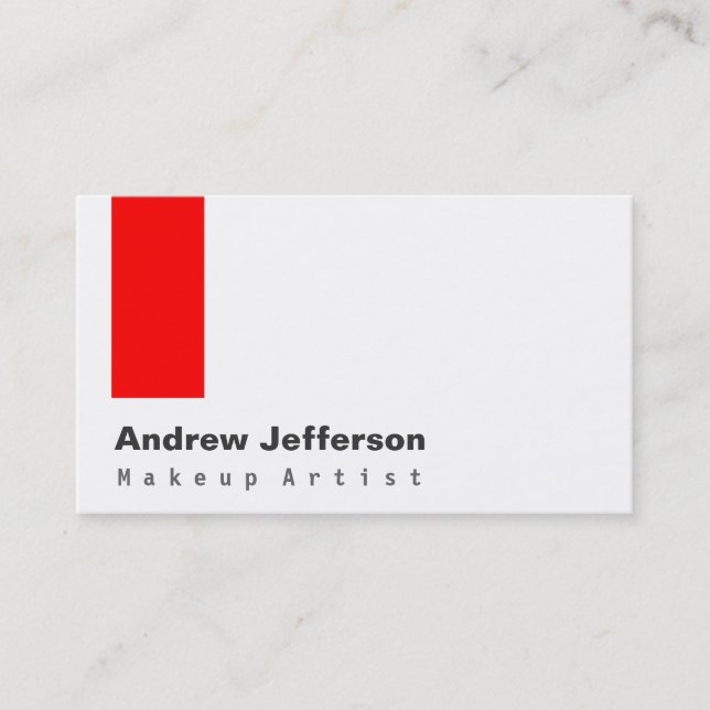 White Gray Beruflich Artist Business Card Visitenkarte (Vorderseite)
