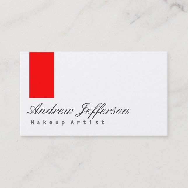 White Gray Beruflich Artist Business Card Visitenkarte (Vorderseite)