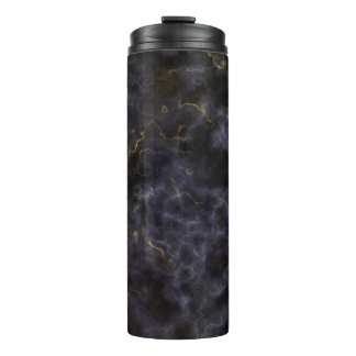White Gray Black Gold Rauch Marmor Thermal Tumbler Thermosbecher