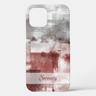 White Gray Burgundy Rustic Modern Abstrakt Nr. 56 Case-Mate iPhone Hülle