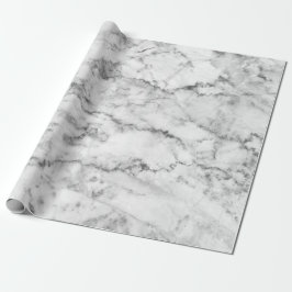White Gray Marble Gold Carrara Abstrakt Black Geschenkpapier