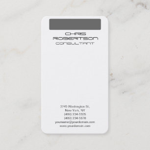 White Gray Muster Attraktive Charm Business Card Visitenkarte