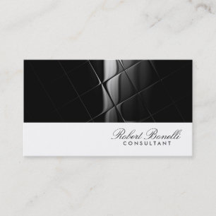 White Gray Schlicht Modern Consultant Business Car Visitenkarte