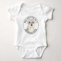 White Gray Silver Schnauzer Dog Big Sister
