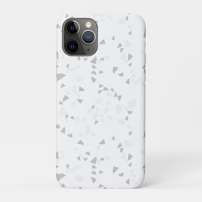 White Gray Terrazzo Minimal modern Case-Mate iPhone Hülle (Rückseite)