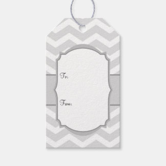 White Gray Zickzack Gift Tags Geschenkanhänger