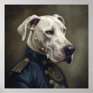 White Great Dane Kostüm Poster