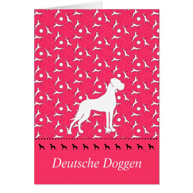 White Great Dane Silhouette (Vorne)