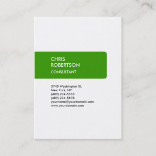 White Green Attractive Chubby Business Card Visitenkarte