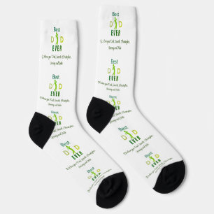 White Green Golf Lover Der beste Vater der Welt Co Socken