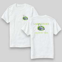 White Green Lawn Care and Service Professional T-Shirt