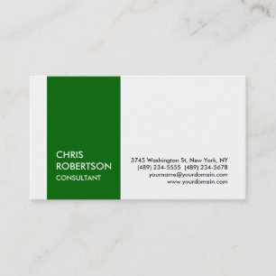 White Green Strip attraktive Charm Business Card Visitenkarte