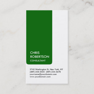 White Green Strip attraktive Charm Business Card Visitenkarte