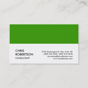 White Green Strip attraktive Charm Business Card Visitenkarte
