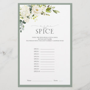 White Grey Green Watercolor Brautparty Game