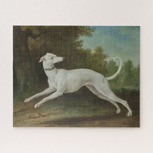White Greyhound Dog (von Jean-Baptiste Oudry) Puzzle (Horizontal)