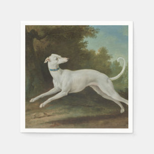 White Greyhound Dog (von Jean-Baptiste Oudry) Serviette