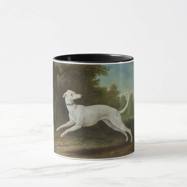 White Greyhound Dog (von Jean-Baptiste Oudry) Tasse (Zentrum)