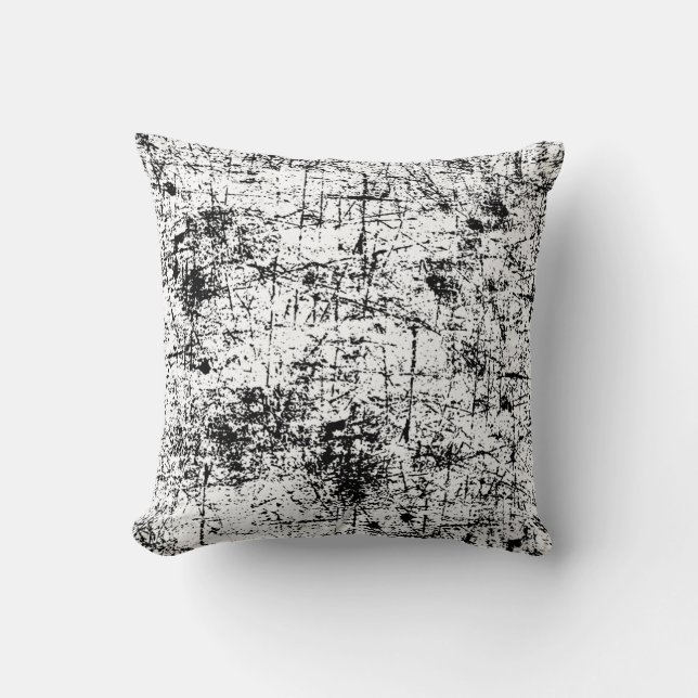 White Grunge Kissen (Vorderseite)