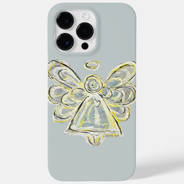White Guardian Angel Art Custom iPhone Case (Rückseite)