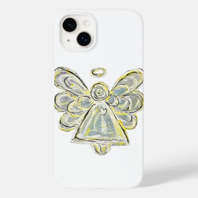 White Guardian Angel Art Custom iPhone Case (Rückseite)