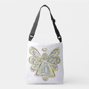 White Guardian Angel Pursuit Art Cross Body Bag Tragetaschen Mit Langen Trägern