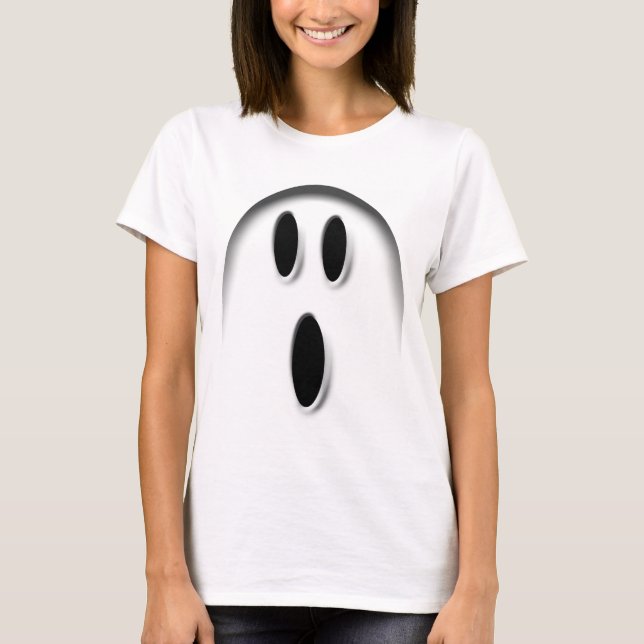 White Halloween Ghost T-Shirt (Vorderseite)