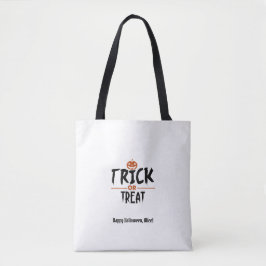 White Halloween Trick oder Treat Print