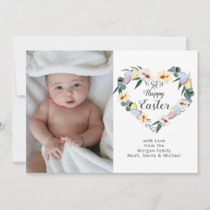 White Happy Oaster Egg Kranz   Foto Feiertagskarte